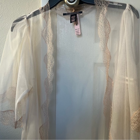 VS Lace Trim Kimono Robe - Picture 6 of 8